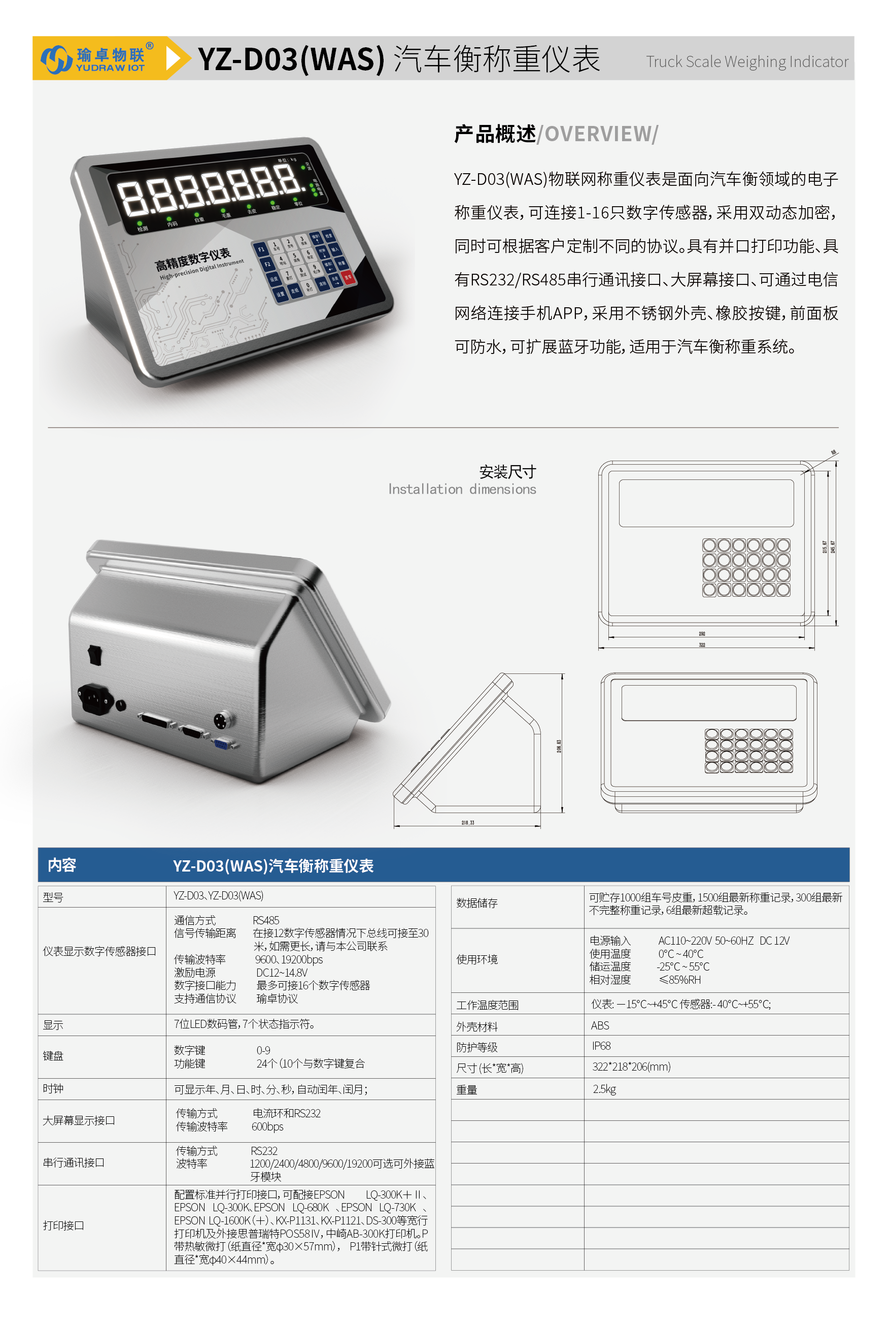 YZ-D03（WAS）汽车衡称重仪表_画板 1.png